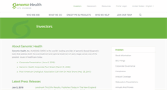 Desktop Screenshot of investor.genomichealth.com