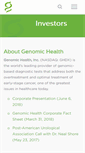 Mobile Screenshot of investor.genomichealth.com